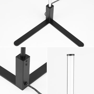 Potts 60.5" Modern Contemporary Aluminum/Iron Integrated LED Post Floor Lamp - JONATHAN Y